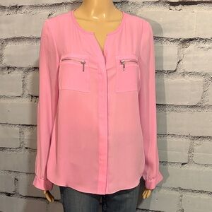 NWOT INC International Concepts Bubblegum Pink Blouse Size 4